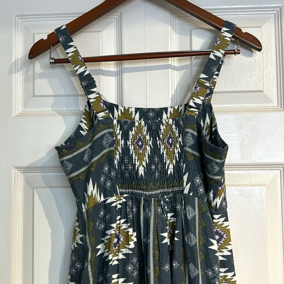 Southwest Linen Cotton Tank Dress - Picture 6 of 10